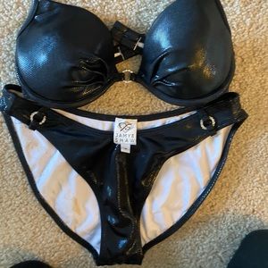 Black Jamye Shaw Pageant Swimsuit